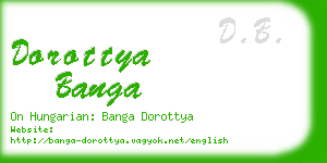 dorottya banga business card